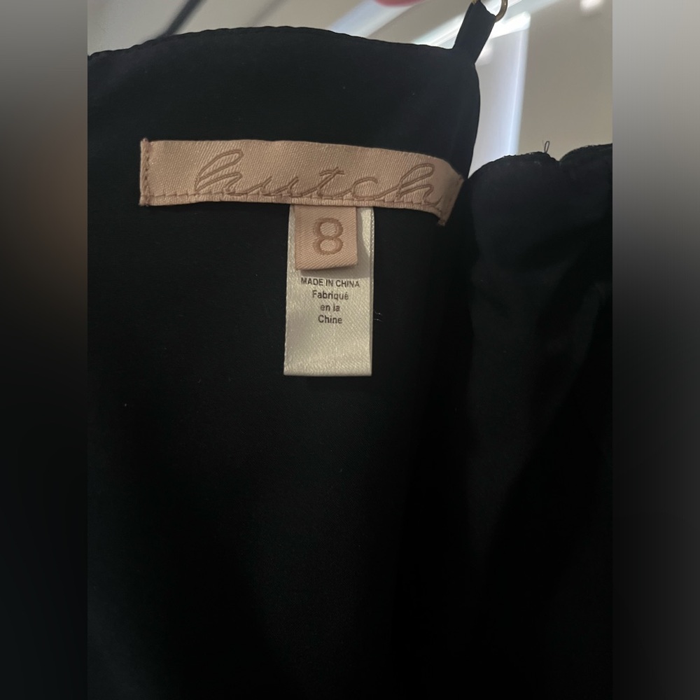 Hutch Amara Bustier Pleated Tulle Fit & Flare Midi Dress: color navy - Picture 7 of 13